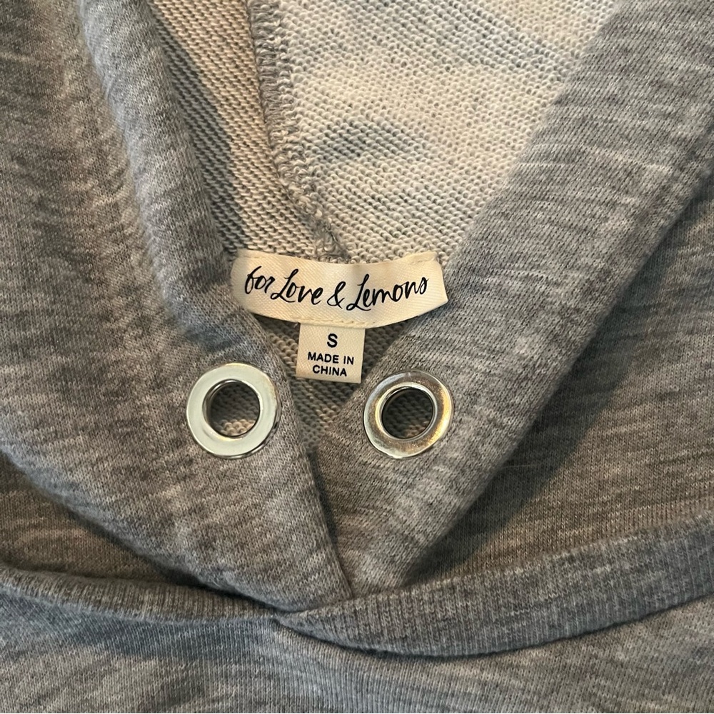 For Love And Lemons Ellie Cropped Hoodie Small - Picture 8 of 9